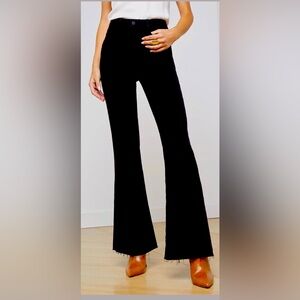 L'AGENCE sz33 Sera Sneaker Black Flare Jean NWOT